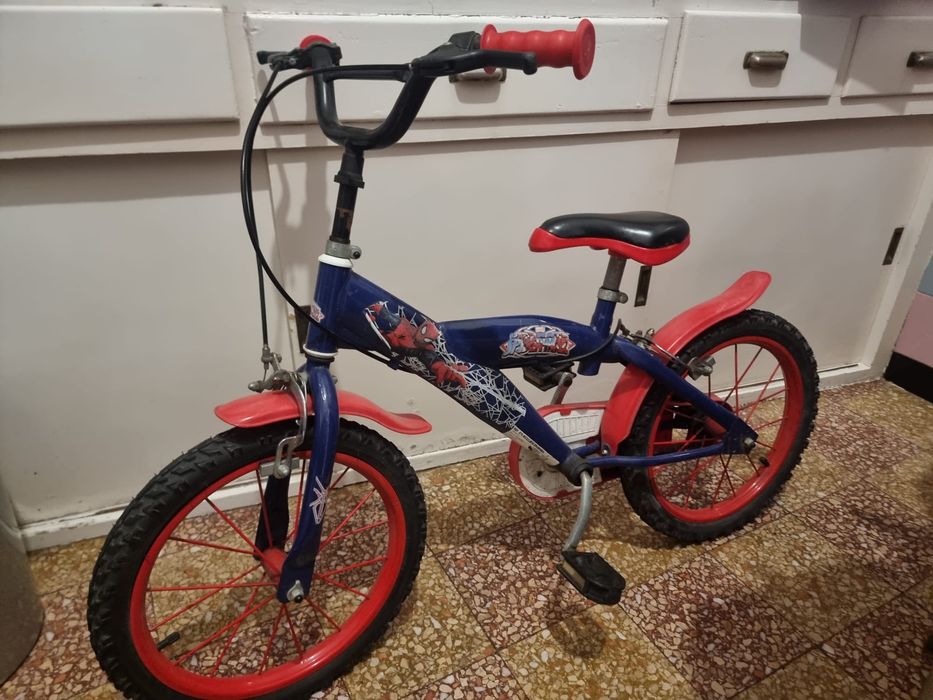 Bicicleta Criança, Roda 16, dos 4 aos 7 anos, spiderman