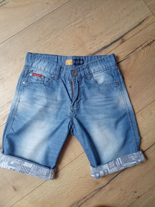 Spodenki chłopięce jeansowe 164
