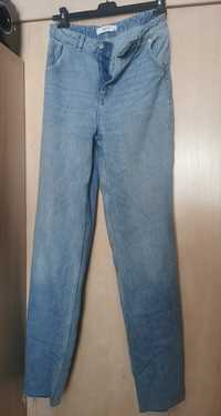 Reserved  damskie spodnie jeansowe prosta nogawka 38 M