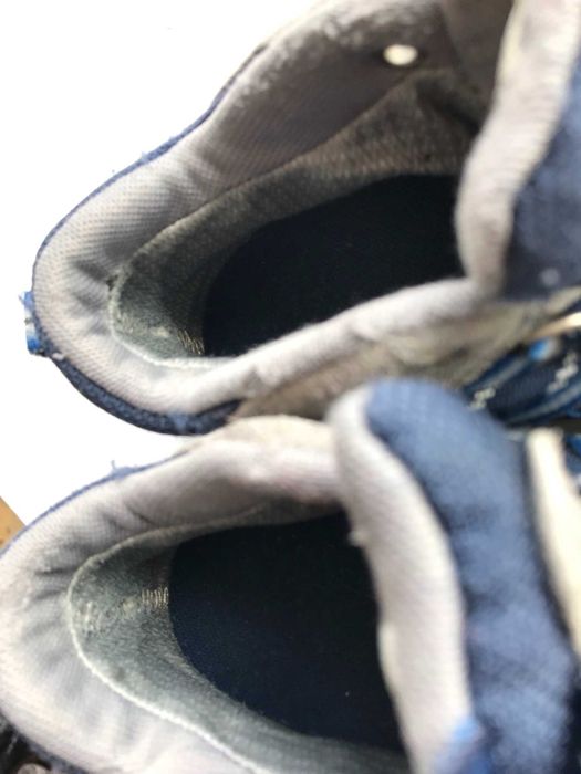 Granatowe niebieskie szare trapery śniegowce Timberland 32 nad kostkę