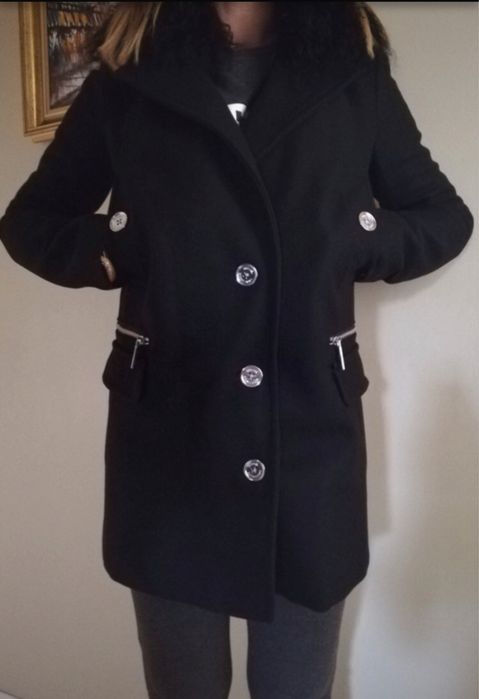 Michael Kors płaszcz odpinane futro lama