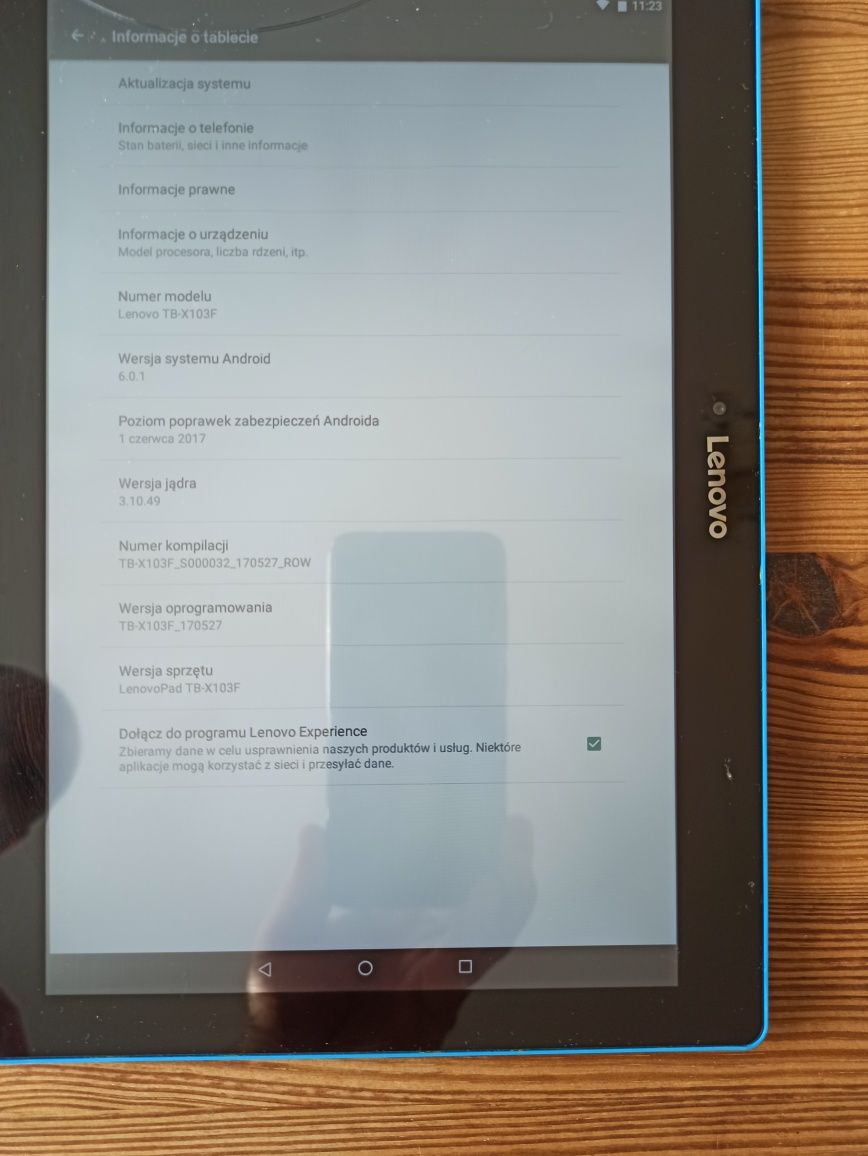 Tablet lenovo  TB-X103F android 6.0