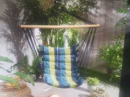 Krzesło brazylijskie hamak huśtawka ogrodowa Nowa niebieskie