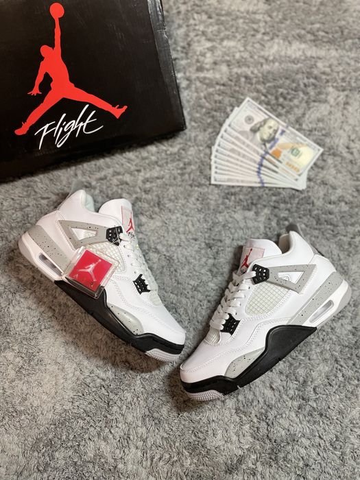 Кросівки Air Jordan Retro 4 ”White Oreo” Nike Аір Джордан 41 42 43 44
