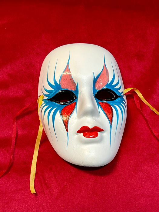 Ceramiczna maska Wenecka vintage rękodzieło dekoracja