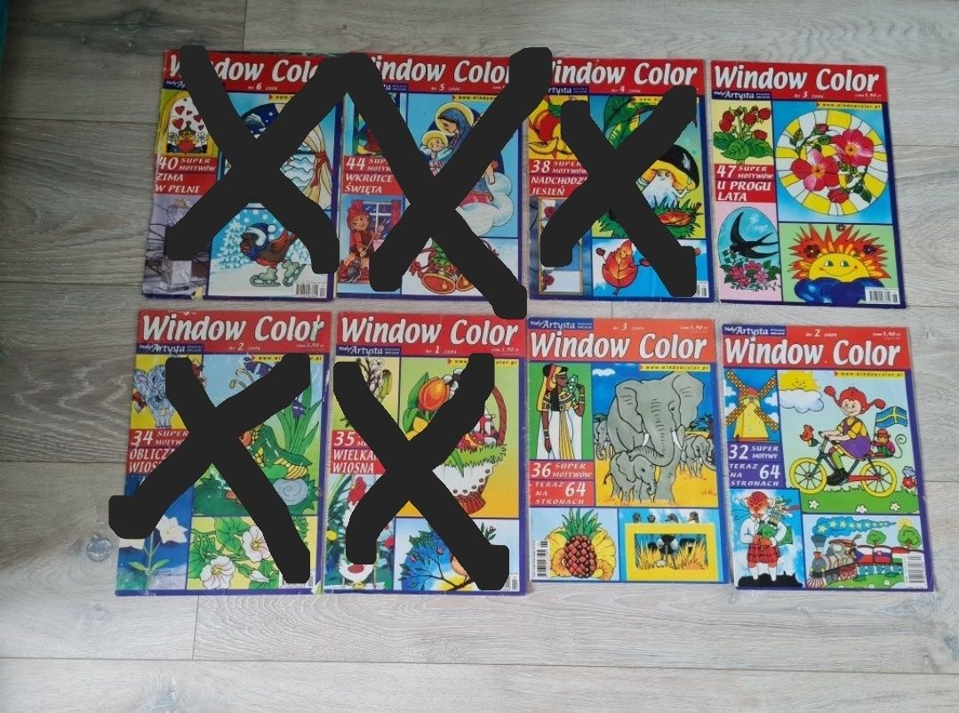 Window color - zestaw witrażyki x3