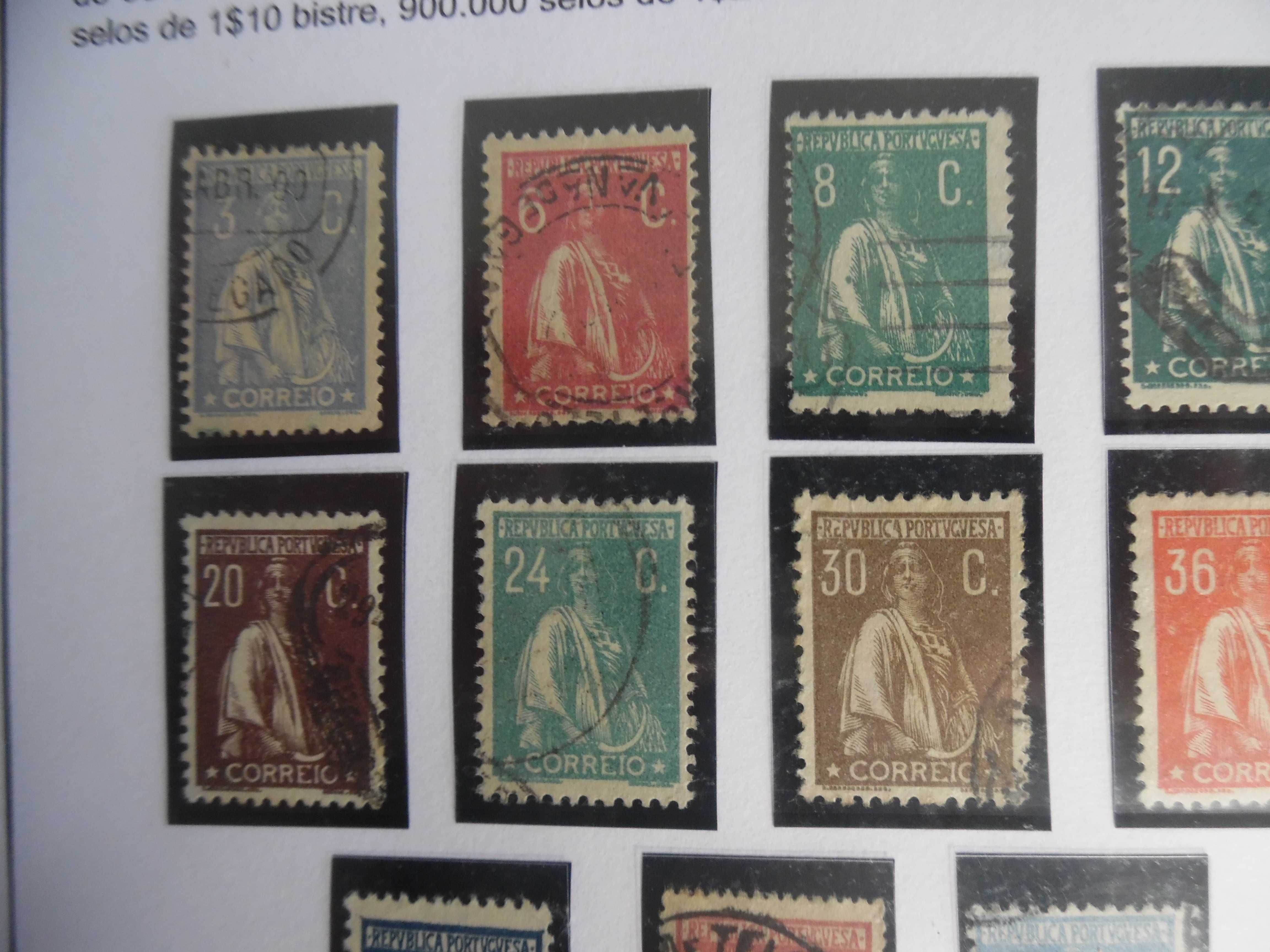Selos Portugal 1920/22- Ceres novas taxas e cores Col. Completa