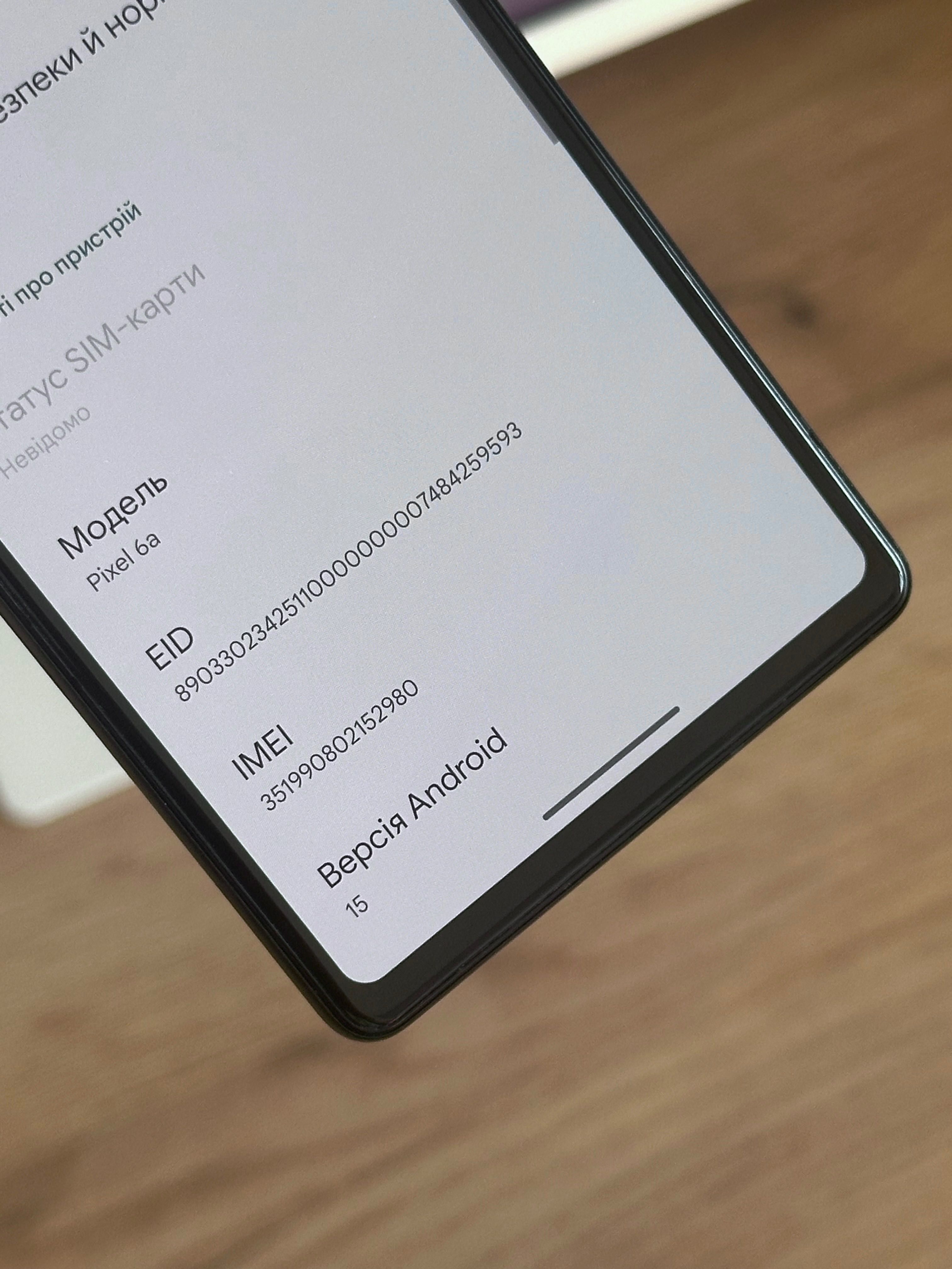 Google Pixel 6a 128Gb Charcoal Neverlock | Піксель 6а 128гб Неверлок