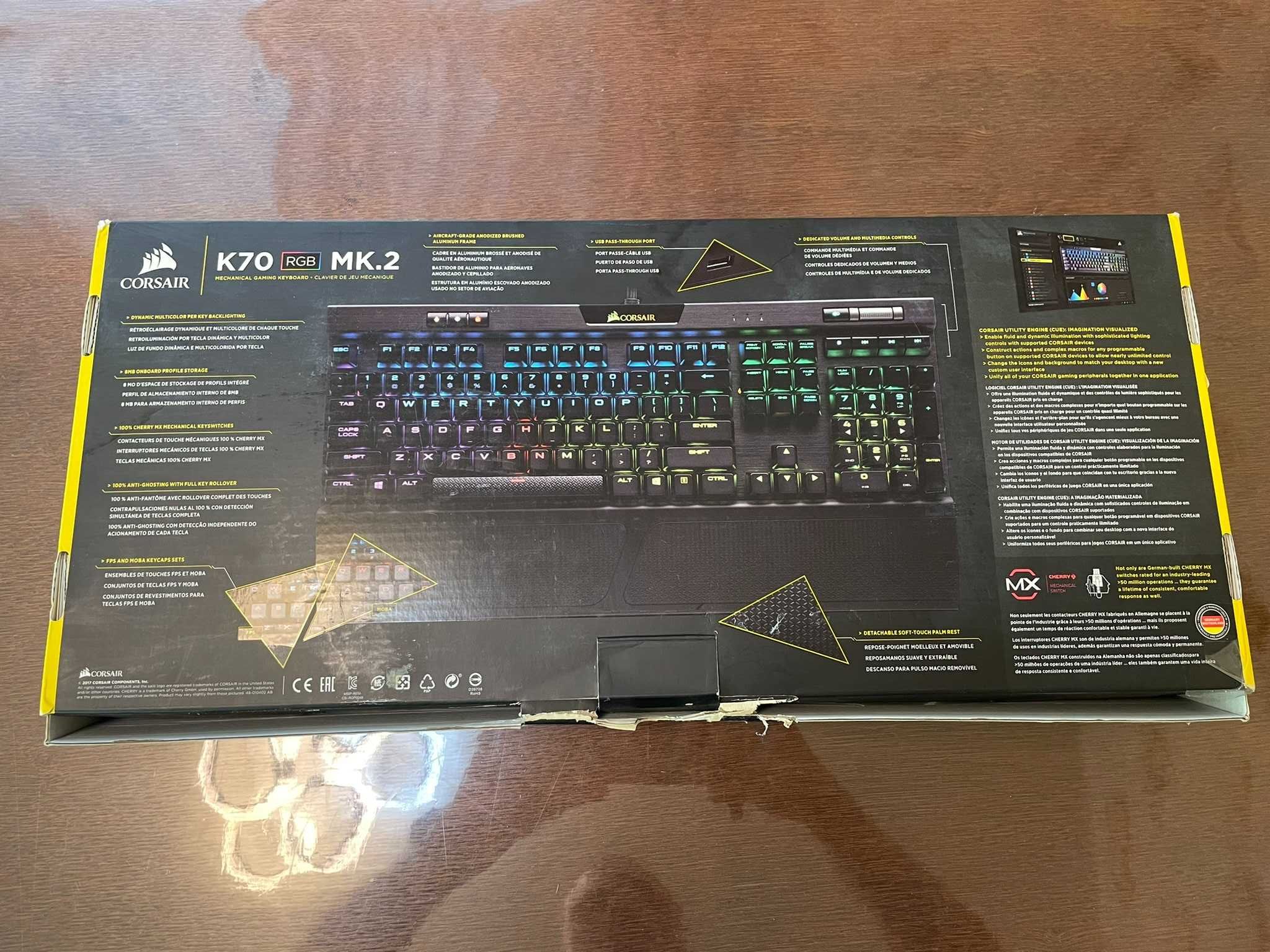 Механическая клавиатура Corsair K70 RGB MK.2 Brown Switch