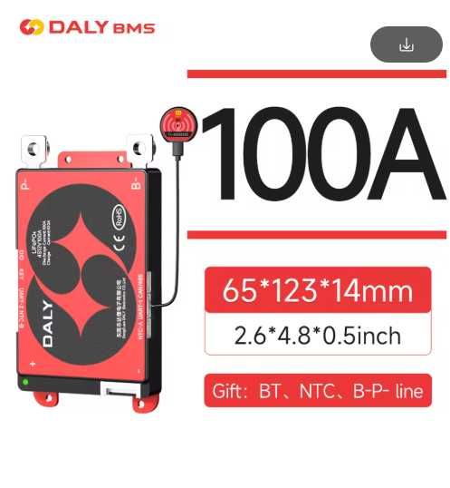 BMS 14S Daly 100/100A 48Volt MAX.150A magazyn energii +app + Bluetooth