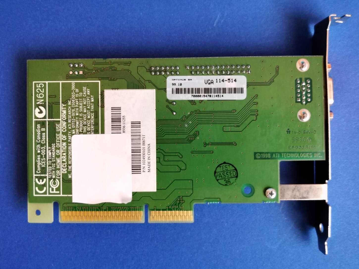 Karta graficzna ATI  4MB AGP VGA