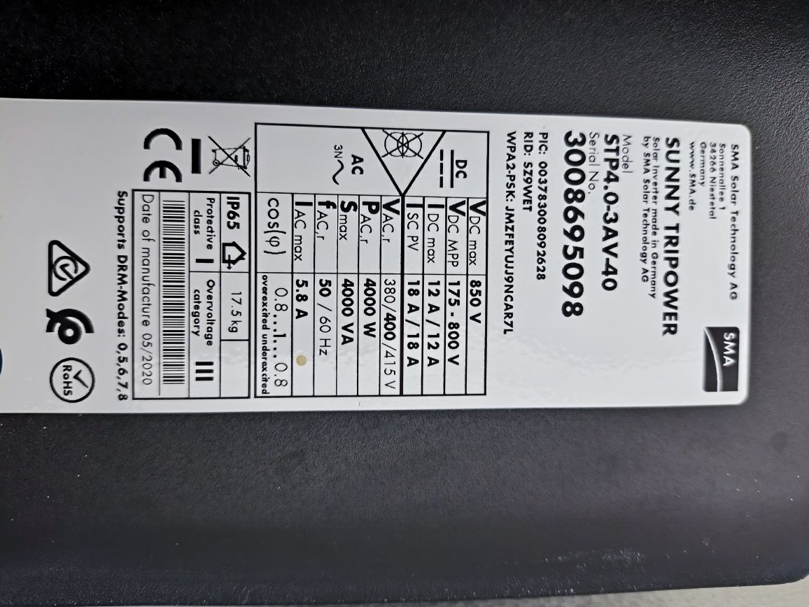 Falownik inwerter SMA STP4.0-3 AV-40 4kW
