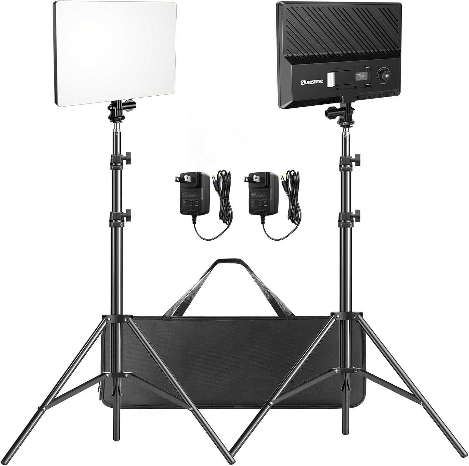 DAZZNE D30 LED światło fotograficzne 2 sztuki na stojaku 2500K-6500K
