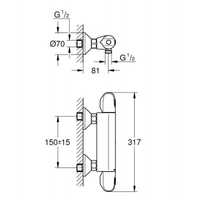 Grohe Grohtherm 1000 new bateria termostatyczna prysznicowa