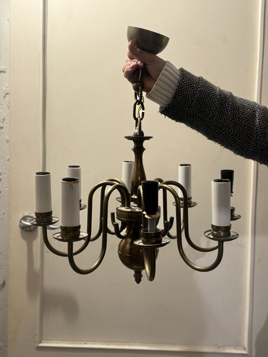 Żyrandol lampa sufitowa  z mosiądzu retro do salonu