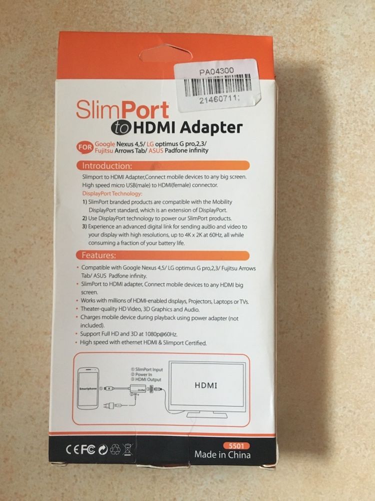 Adaptador micro USB para HDMI - SlimPort