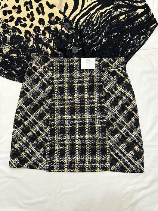 F&f нова твідова спідниця в стилі Chanel, зимова тепла юбка в клітинку