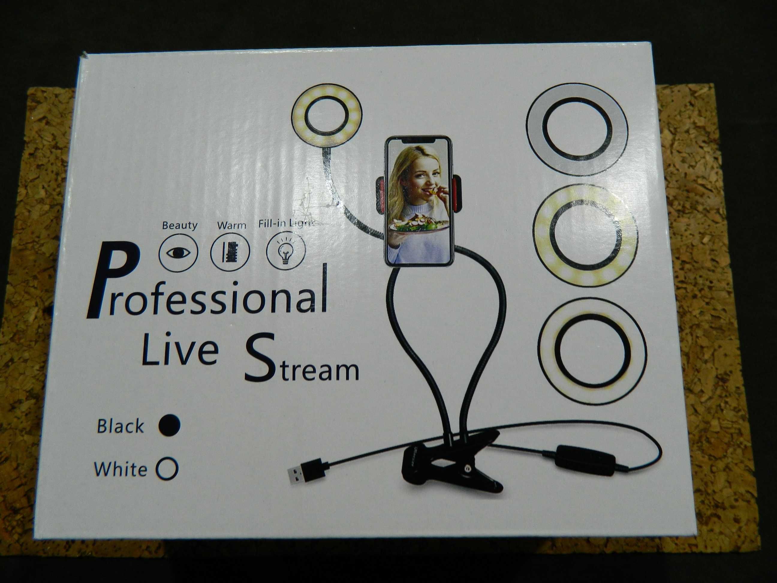 Кольцевая лампа Professional Live Stream Lamp (Mini) на прищепке