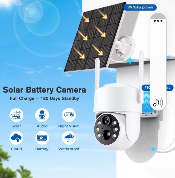 Câmera Wi-Fi solar icsee