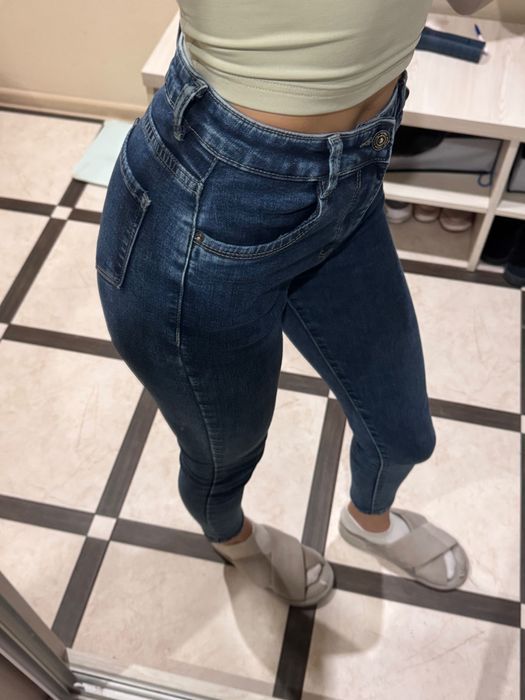 Сині джинси на флісі