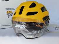 Kask rowerowy Uvex Finale Visor Sunbee Cloud Matt M 52-57cm