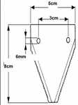 Faca / Dente para moto-ceifeira
