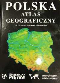 Książka Atlas geograficzny POLSKA mapy ścienne kartograficzne Piętka