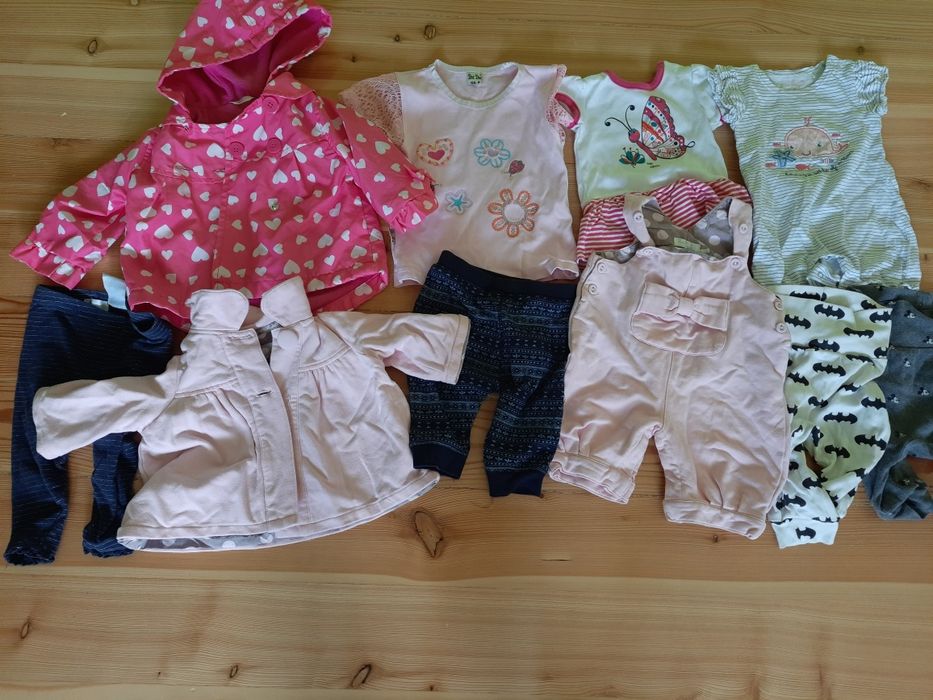 Ubrania dla dziewczynki (CENA ZA CAŁY ZESTAW!) Bluzki,kurtka,spodenki