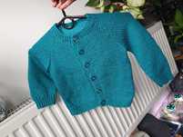 Sweter wełniany, wełna i bawełna handmade 86