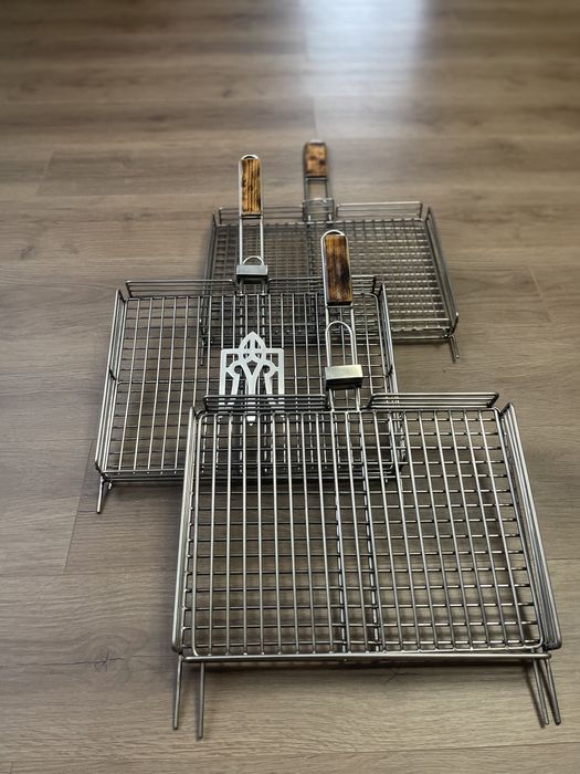 Решітка гриль нержавійка30х40/решетка сетка барбекю/ручна робота