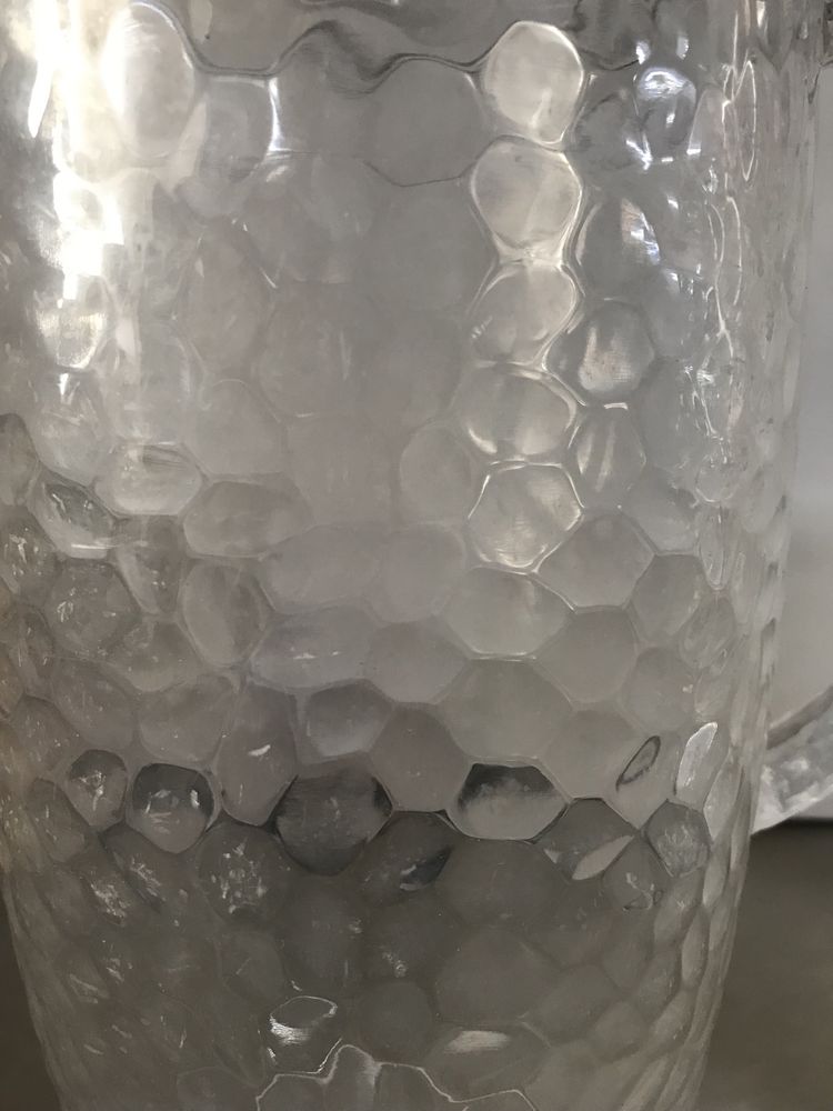 Jarros de acrílico transparente - com textura - 7 unidades