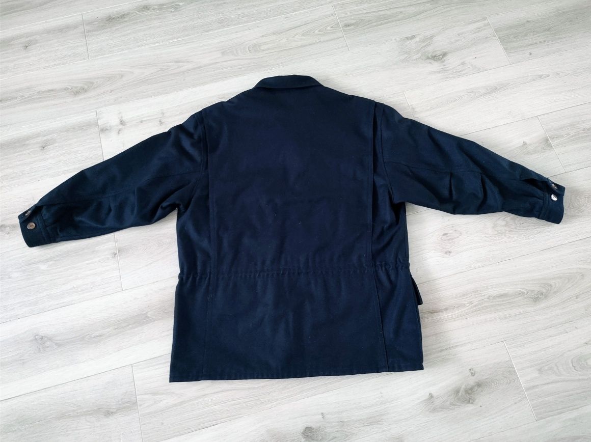 Granatowa kurtka męska przejściowa, Peek&Cloppenburg, 80%wełny, r.L