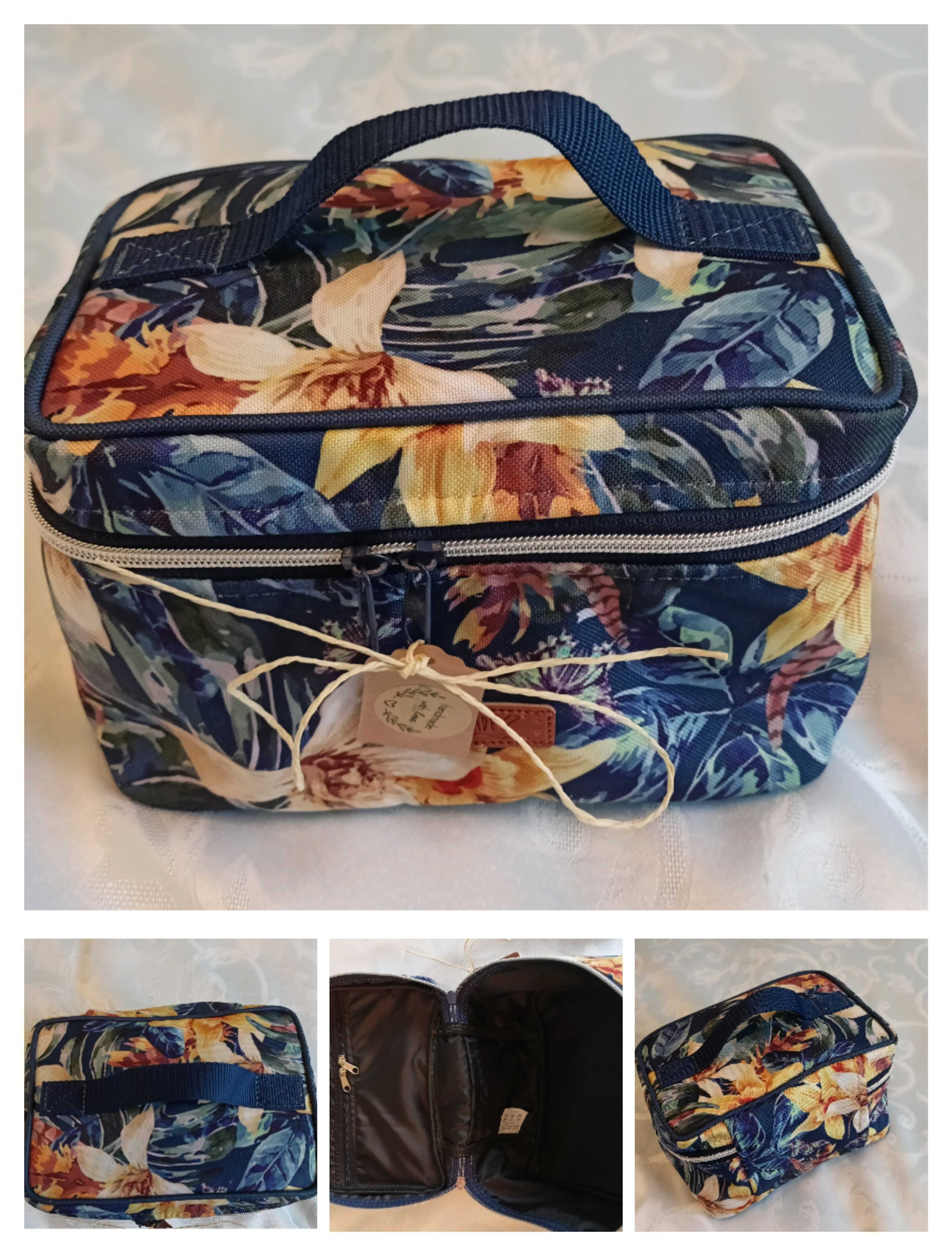 Kuferek kosmetyczka organizer handmade rękodzieło artystyczne