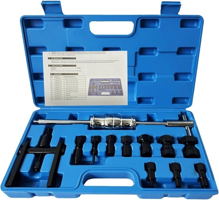 Набор из 12 съемников подшипников для глухих отверстий