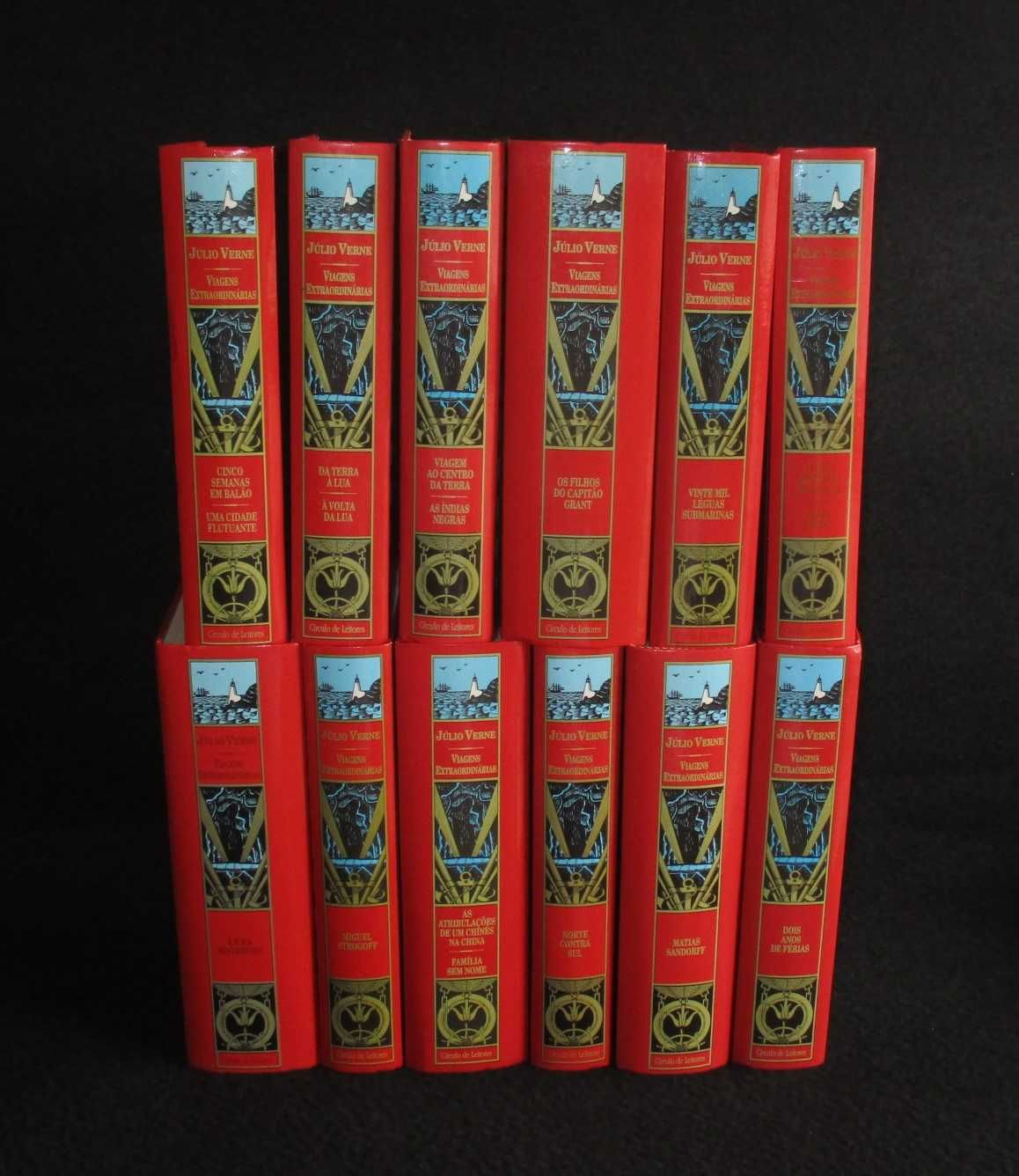 Livros Júlio Verne Viagens Extraordinárias - 12 Volumes - Completo