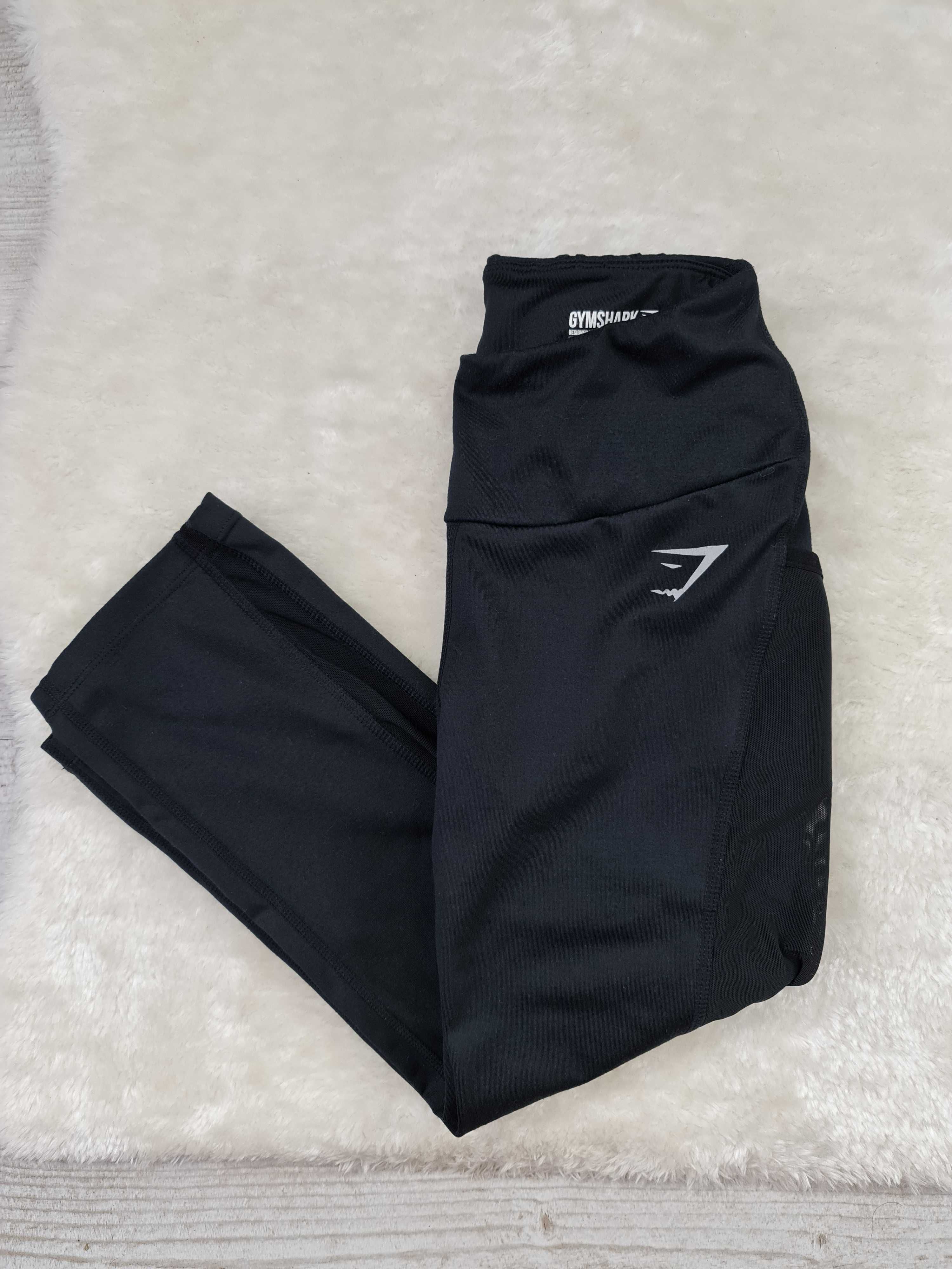 Legginsy Gymshark Rybaczki Krótkie Gym Shark Rozmiar XS / S  Czarne