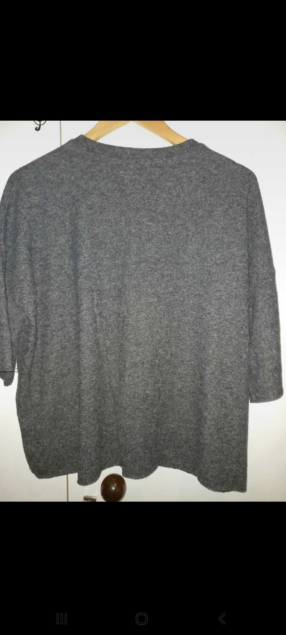 Camisola Cinzenta de malha com pérolas incrustadas - S - Zara