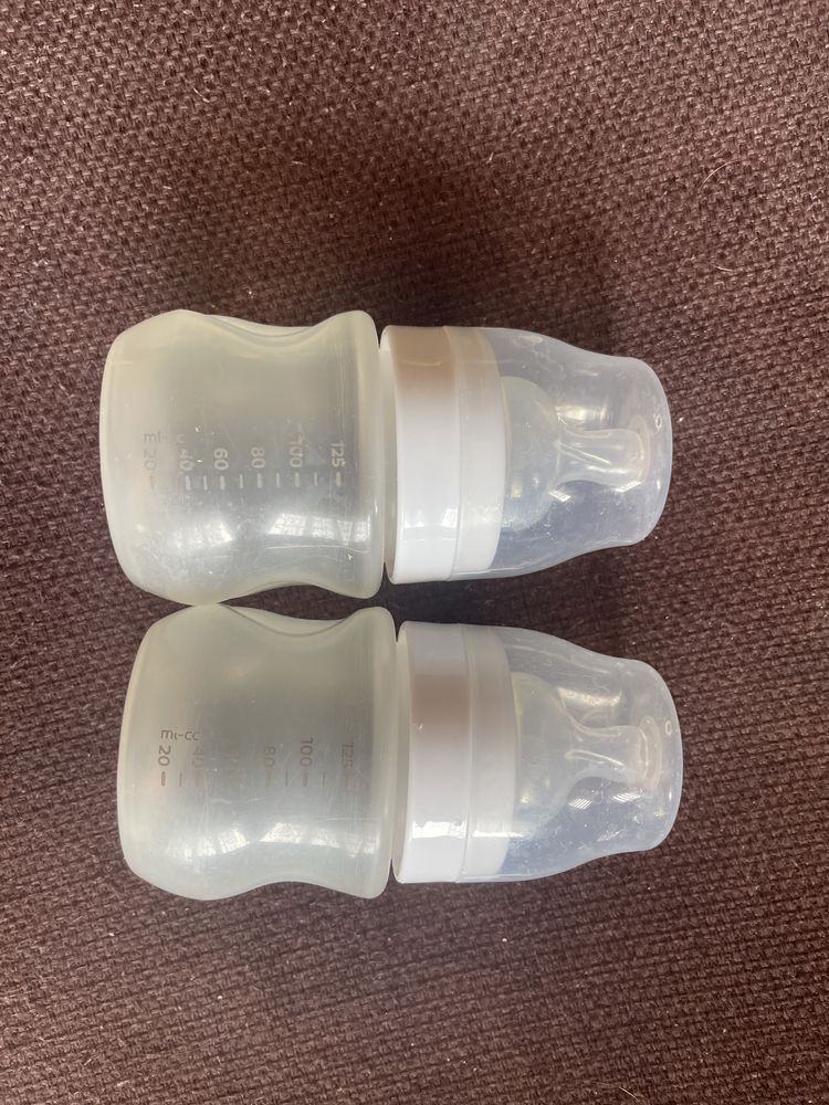 Пляшка philips avent для двійні близнят силіконові непроливайки чашки