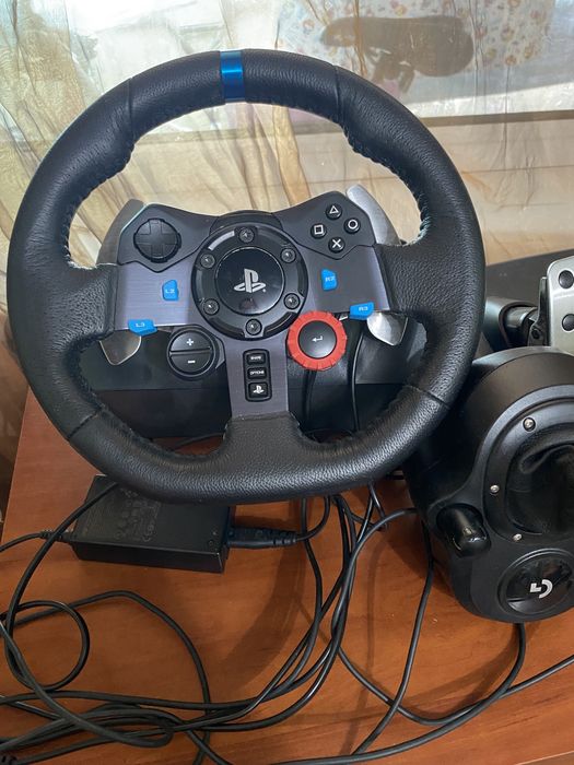 Проводной руль Logitech G29 Driving Force PC.  Игровой руль