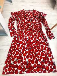 Długa sukienka z falbaną i gumką w pasie lindex - Holly & Whyte