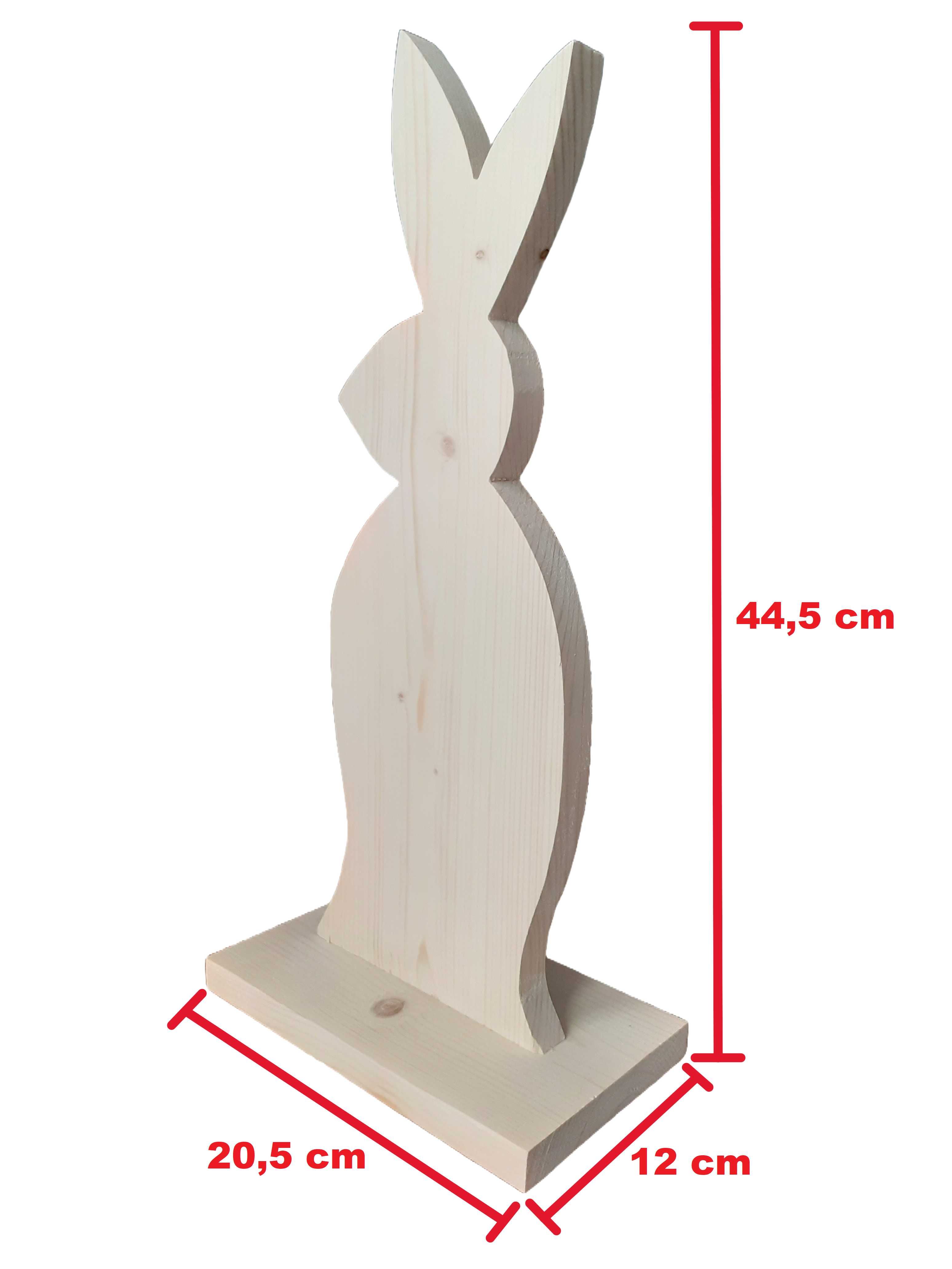 Figurka Wielkanocna Zając Zajączek Wielkanocny Drewniany Duży