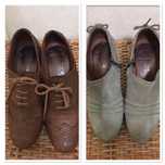 Sapatos tipo bota castanhos e beijes - Os 2 pares 18€.