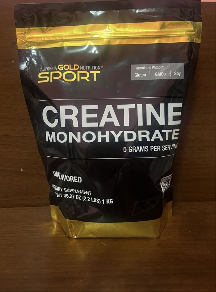 Креатин моногідрат 1 кг California Gold Nutrition L arginine