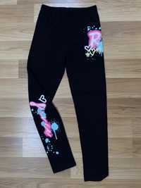 Legginsy czarne River Island leginsy spodnie bawełna