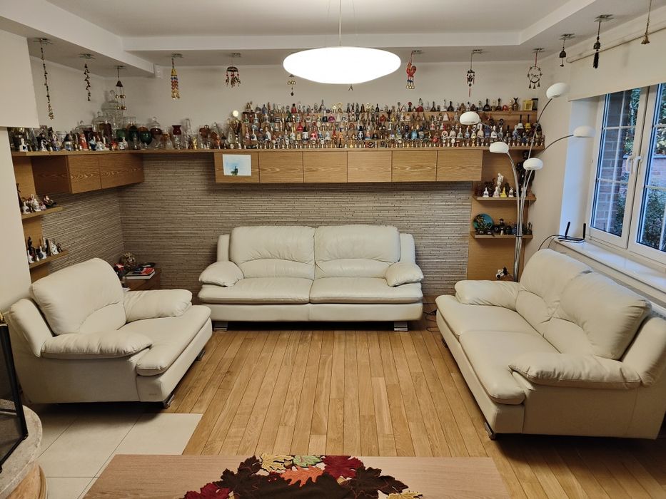 Zestaw wypoczynkowy  Gala Colezzionel Carlos meble skóra naturalna