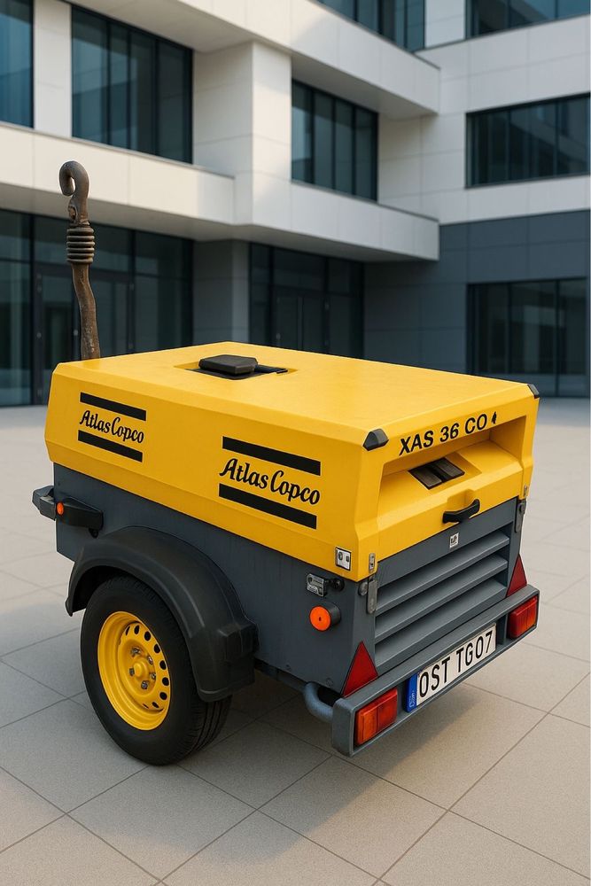 Wynajmę Kompresor Sprężarka na Przyczepie Atlas Copco Wypożyczalnia