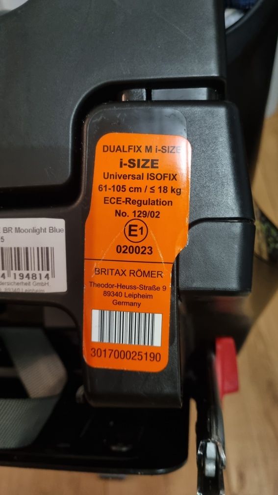 Fotelik Britax Romer Dualfix M I- size