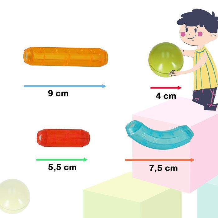 klocki magnetyczne led magnetic sticks patyczki świecące 52 el
