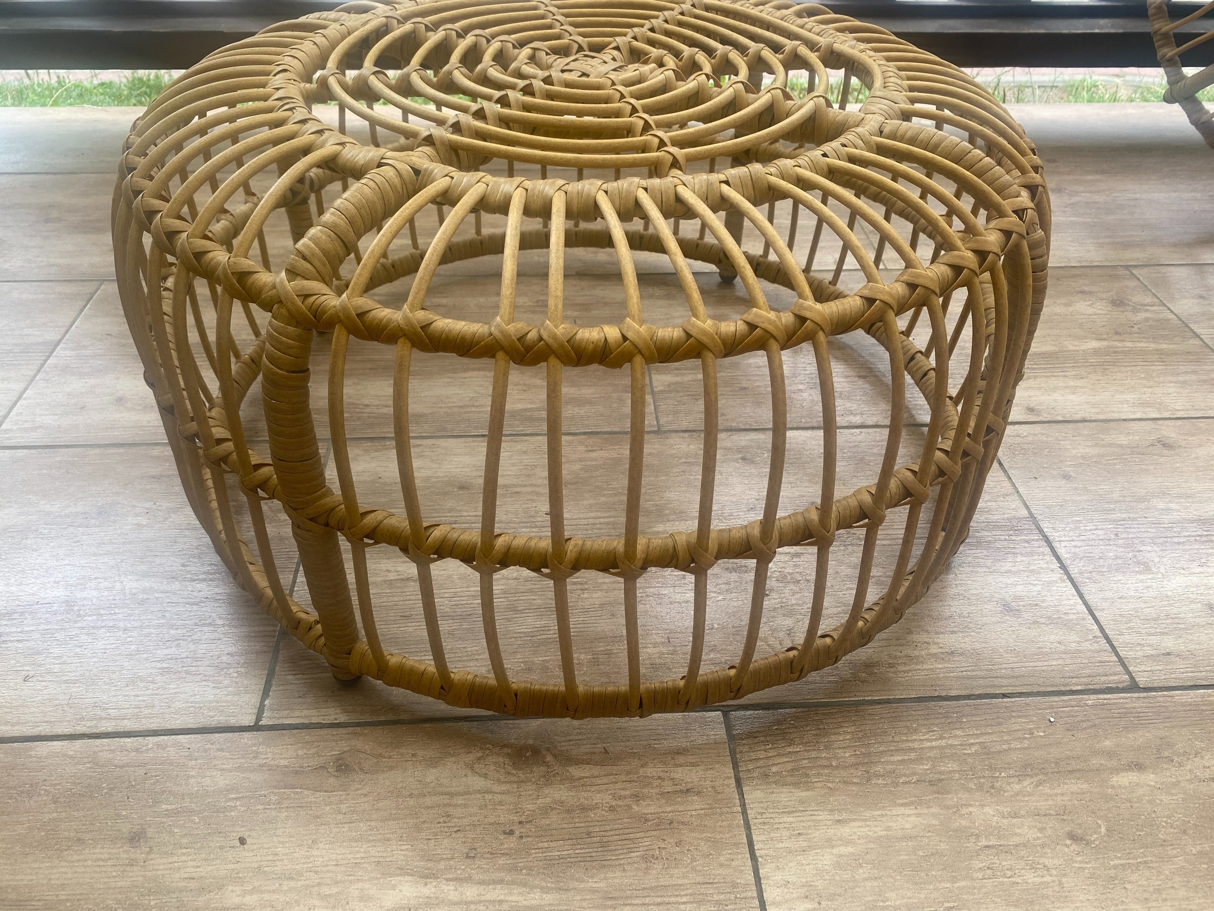 Stolik rattanowy rattan boho wiklina