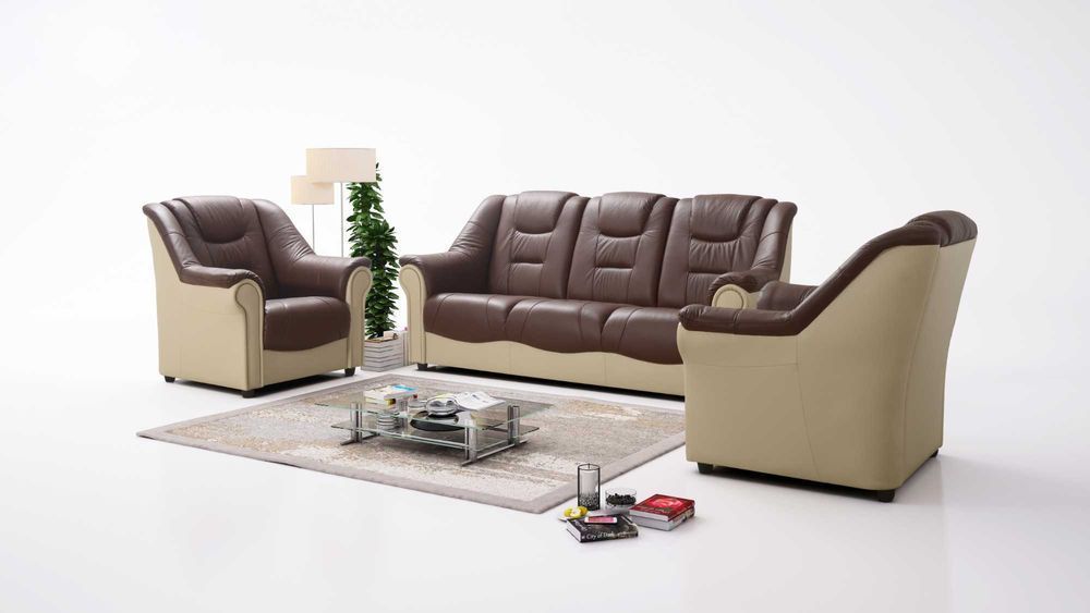 Skórzany komplet wypoczynkowy 311 "KAROL" SKÓRA NATURALNA PRODUCENT